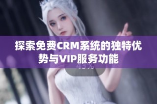 探索免费CRM系统的独特优势与VIP服务功能