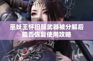 巫妖王怀旧服武器被分解后能否恢复使用攻略