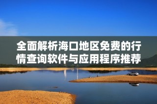 全面解析海口地区免费的行情查询软件与应用程序推荐