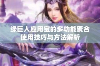 绿巨人应用宝的多功能聚合使用技巧与方法解析