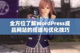 全方位了解WordPress成品网站的搭建与优化技巧