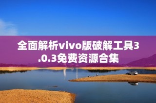 全面解析vivo版破解工具3.0.3免费资源合集