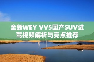 全新WEY VV5国产SUV试驾视频解析与亮点推荐