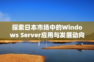 探索日本市场中的Windows Server应用与发展动向