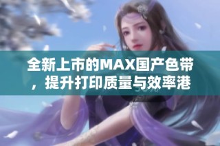 全新上市的MAX国产色带，提升打印质量与效率港