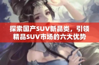 探索国产SUV新品类，引领精品SUV市场的六大优势