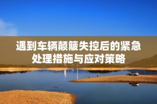 遇到车辆颠簸失控后的紧急处理措施与应对策略