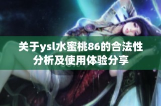 关于ysl水蜜桃86的合法性分析及使用体验分享