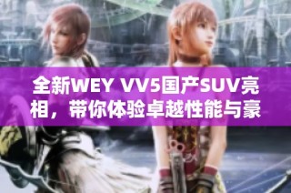 全新WEY VV5国产SUV亮相，带你体验卓越性能与豪华设计