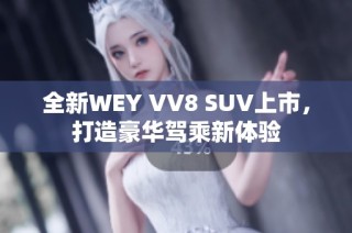 全新WEY VV8 SUV上市，打造豪华驾乘新体验