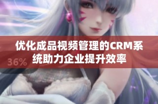 优化成品视频管理的CRM系统助力企业提升效率