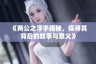 《两公之浮手揭秘，探寻其背后的故事与意义》