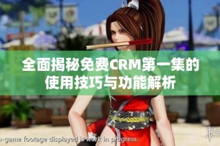 全面揭秘免费CRM第一集的使用技巧与功能解析