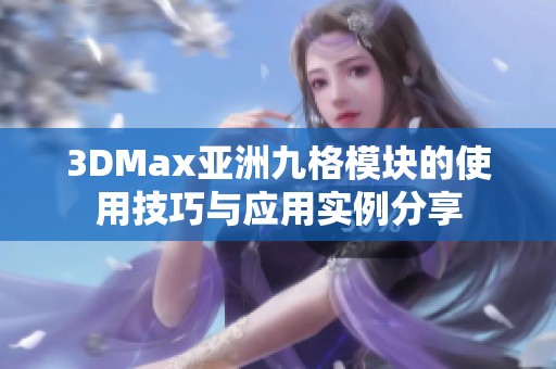 3DMax亚洲九格模块的使用技巧与应用实例分享