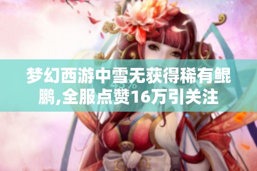 梦幻西游中雪无获得稀有鲲鹏,全服点赞16万引关注