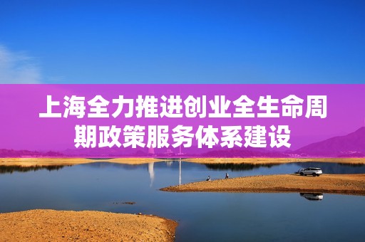 上海全力推进创业全生命周期政策服务体系建设