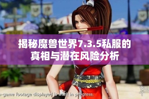 揭秘魔兽世界7.3.5私服的真相与潜在风险分析