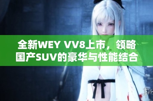 全新WEY VV8上市，领略国产SUV的豪华与性能结合