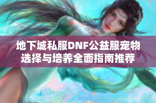 地下城私服DNF公益服宠物选择与培养全面指南推荐