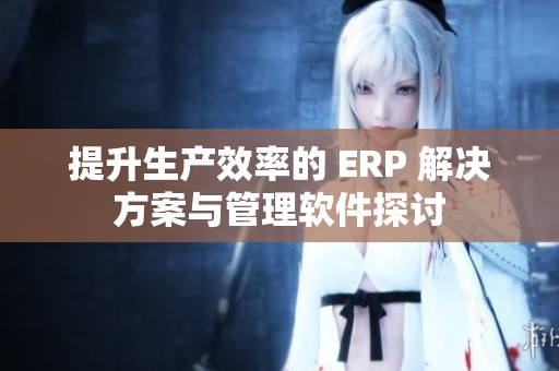 提升生产效率的 ERP 解决方案与管理软件探讨