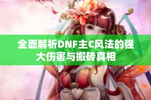 全面解析DNF主C风法的强大伤害与搬砖真相